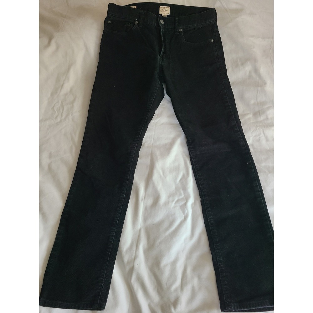J Crew 484 Stretch Black Corduroy Pants Extra Slim Fit Women Size 30 Waist